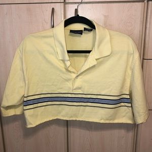 Vintage Cropped Henley Tee